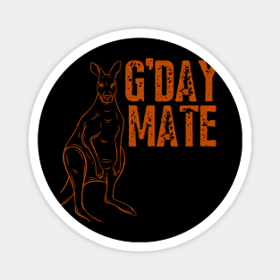 Australia G'Day Mate Funny Kangaroo Australian Symbol Magnet